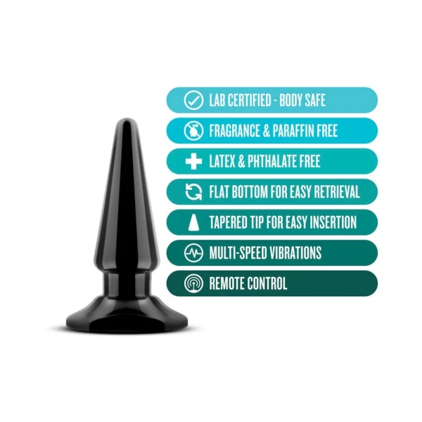 Blush Anal Adventures Basic Vibrating Anal Pleaser - Black