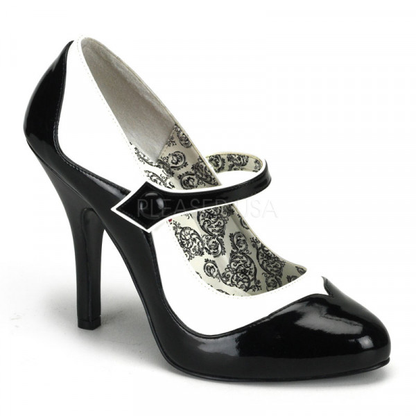 TEMPT-07 - 4 1/2" Heel 2 Tone Maryjane W/Concealed Platform