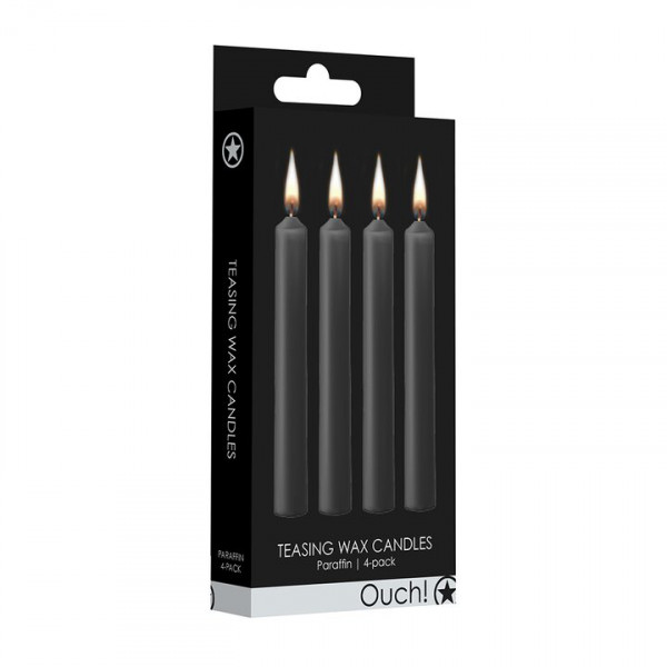 Ouch! Teasing Black 4 Pack Bondage Candles - Medium or Large — image 5 of 6