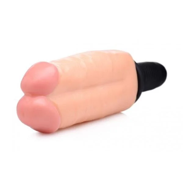 Double Decker 13X Vibrating Dual Dildo Thruster Beige — image 5 of 6