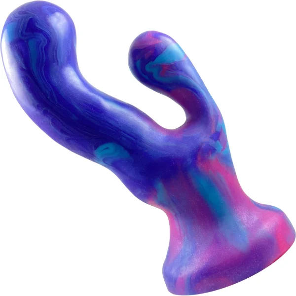 Pris Toys Gemini Dual Stimulation Silicone Dildo - Cosmic
