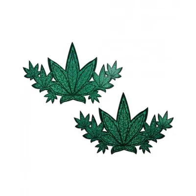 Pastease Demi Glitter Leaf Pasties Green O S