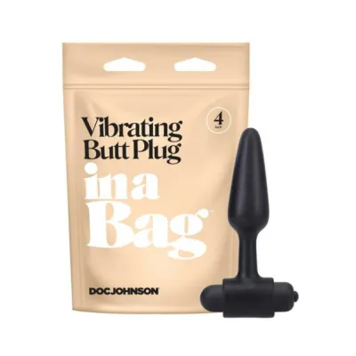 Butt Plugs In A Bag Vibrating Butt Plug 4in Black