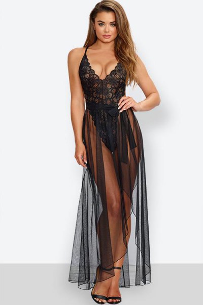 Dreamgirl Lindsey Teddy with Maxi Skirt