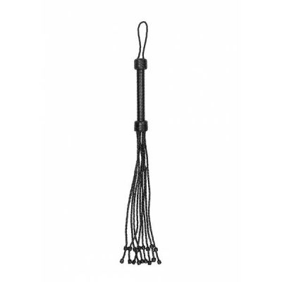 Ouch Pain Short Leather Braided Flogger