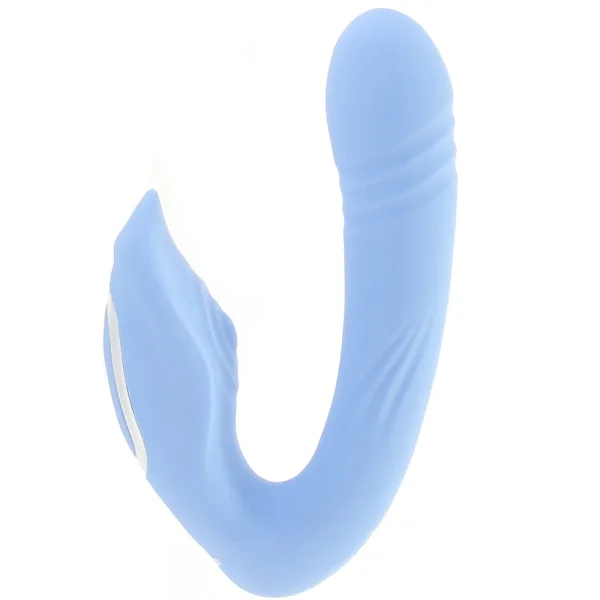 Tap & Thrust Rechargeable Silicone Dual Stimulation Thrusting Vibrator By Evolved Novelties
