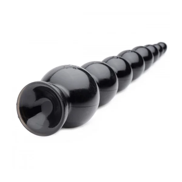 Hosed 19 Inch Black Graduated Bead Anal Snake — image 2 of 4