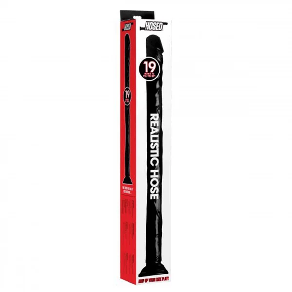 Hosed 19 Inch Black Realistic Anal Dildo — image 7 of 7