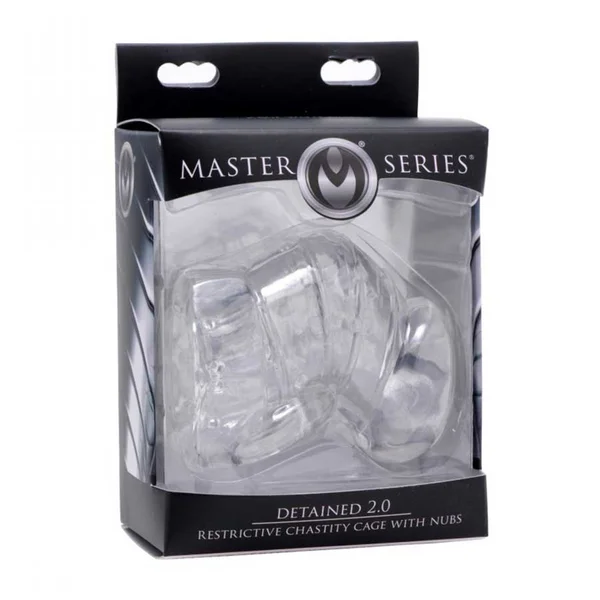 Detained 2.0 Restrictive 3 Inch Chastity Cage with Nubs by Master Series — image 5 of 5
