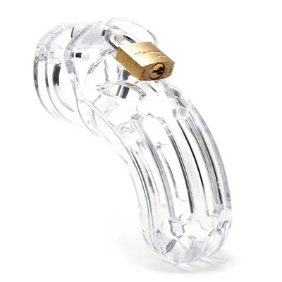 The Curve 3 75 Inch Clear Chastity Cock Cage Kit by CB X