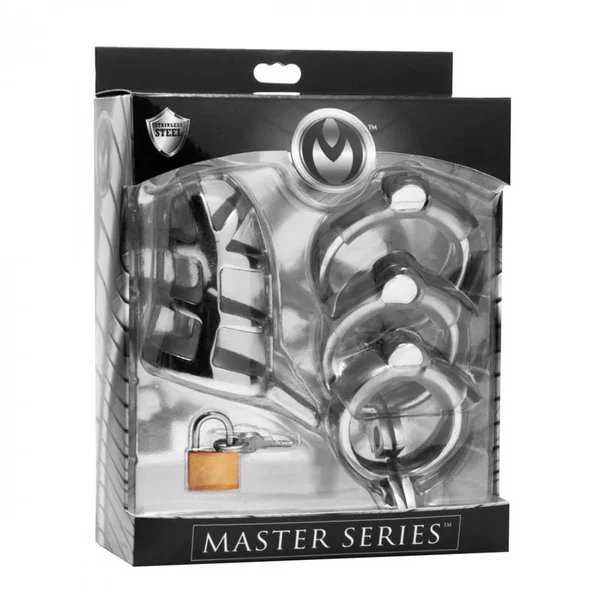Detained Locking 3 Inch Stainless Steel Chastity Cage — image 4 of 4