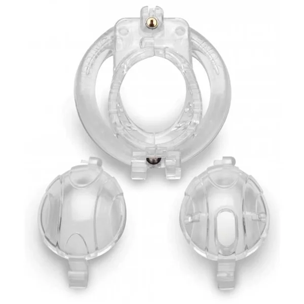 Customizable Locking 3.5 Inch Adjustable Clear Chastity Cage — image 4 of 7