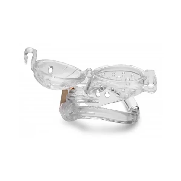 Customizable Locking 3.5 Inch Adjustable Clear Chastity Cage — image 5 of 7