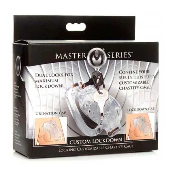 Customizable Locking 3.5 Inch Adjustable Clear Chastity Cage — image 7 of 7