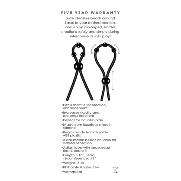 Zero Tolerance Ultimate Silicone Lasso with Adjustable Pleasure Beads — image 7 of 8