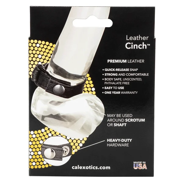 Leather Cinch Adjustable Cock Ring by Cal Exotics — image 7 of 7
