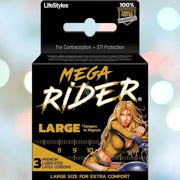 Lifestyles 'Mega' Rider Large Condom | 3-Pack — image 2 of 4