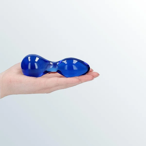Chrystalino Seed Glass Butt Plug - Blue — image 4 of 6