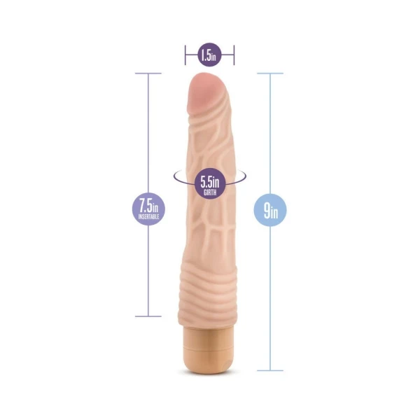 Dr Skin Cock Vibe #2 Beige Realistic Vibrating Dildo