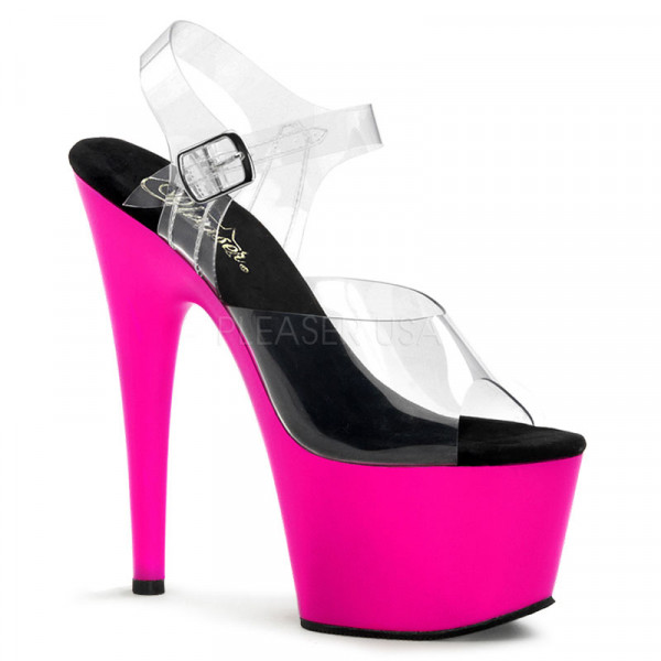 ADORE-708UV - 7" Neon Bottom Ankle Strap PF Sandal — image 5 of 8