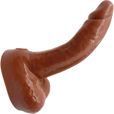 BIG Daddy Dante Large 8 Platinum Silicone Realistic Dildo With Balls By Dee s Big Daddies Chocolate