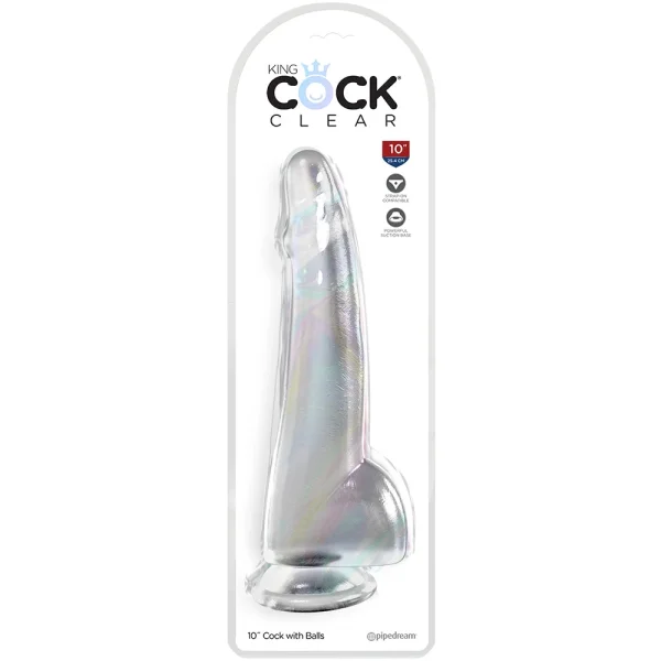 King Cock 10 Inch Smooth Ballsy Dildo — image 6 of 18