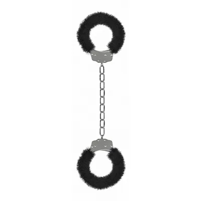 Beginners Legcuffs Furry Black Black