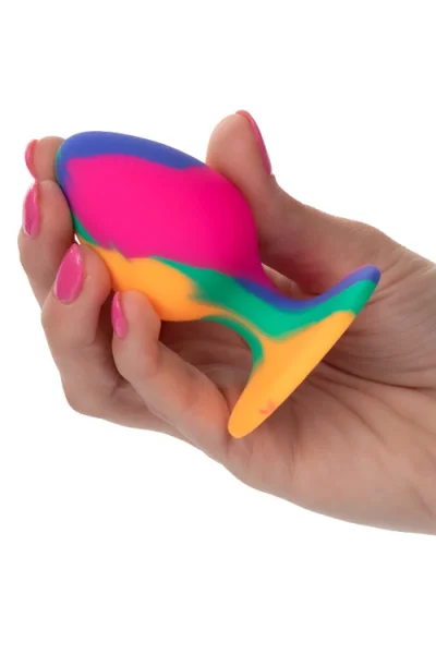California Exotic Cheeky Tie-Dye Silicone Butt Plug - Medium