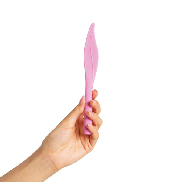 Vibrating Feather Tickler with Silky Blindfold Sash - Plus One