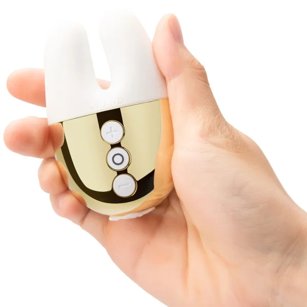 Le Wand Chrome Double Motor Vibrator - Limited Edition White/Gold