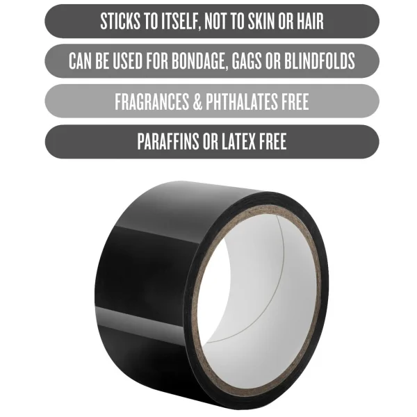 Temptasia Bondage Tape 60 Feet By Blush Novelties - Black