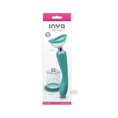 Inya Pump And Vibe With Interchangeable Suction Cups Teal