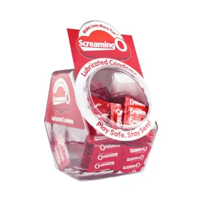 Screaming O Lubricated Condoms 144 Each Per Bowl Display