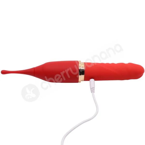 Cherry Banana Double Lover 7 Speed Spiro Tip Vibrator