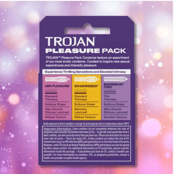 Trojan Pleasure Pack Variety Condom Sampler (3 Different Condoms) — image 16 of 16