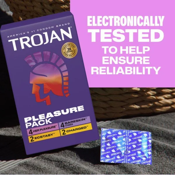Trojan Pleasure Pack Variety Condom Sampler (3 Different Condoms) — image 13 of 16