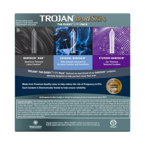 Trojan Bareskin EveryTHIN Pack (Variety Pack) — image 9 of 17