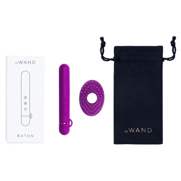 Le Wand Chrome Baton Bullet Vibrator - Dark Cherry — image 21 of 22