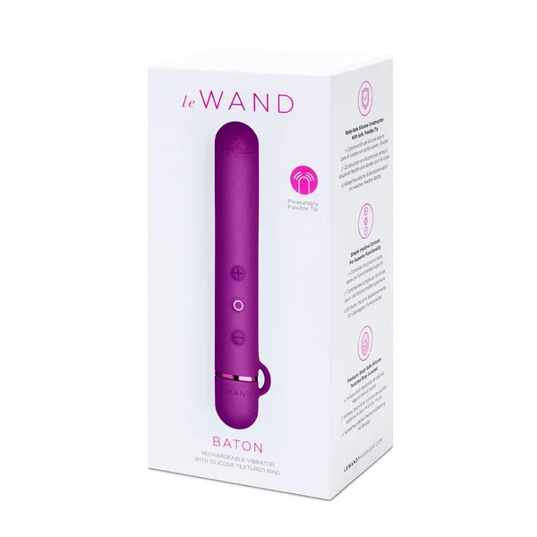Le Wand Chrome Baton Bullet Vibrator - Dark Cherry — image 18 of 22