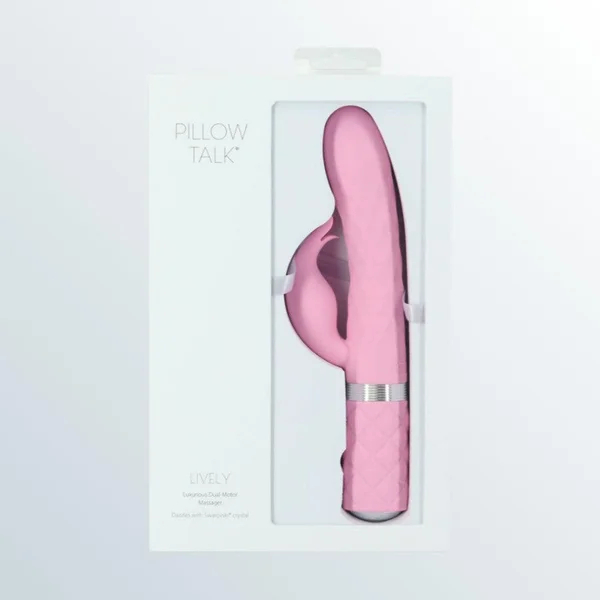 Pillow Talk Lively Dual-Motor Rabbit Vibrator - Pink — image 8 of 8