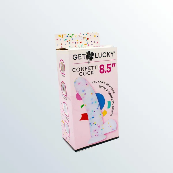 Get Lucky Confetti Cock 8.5" Silicone Dildo — image 13 of 14