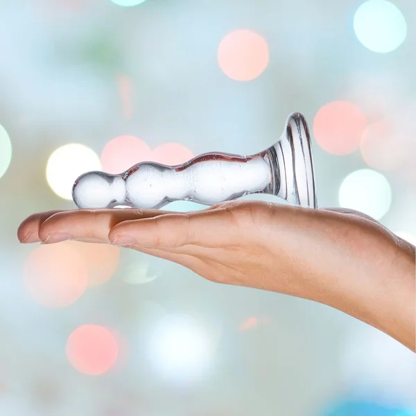 Triple Play 4" Beaded Glass Butt Plug Dildo — image 8 of 9