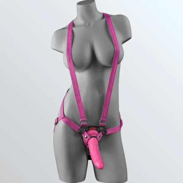 Dillio 7" Pink Strap-on Suspender Harness Set | Strap-on Dildos — image 8 of 14