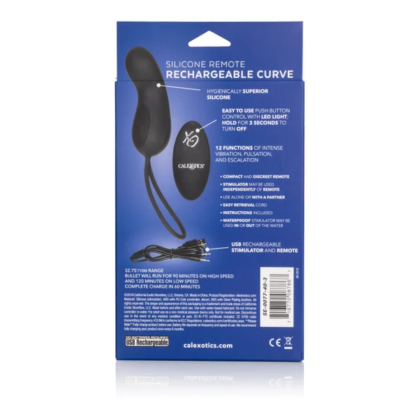 Silicone Remote Rechargeable Curve (Black) — image 22 of 24