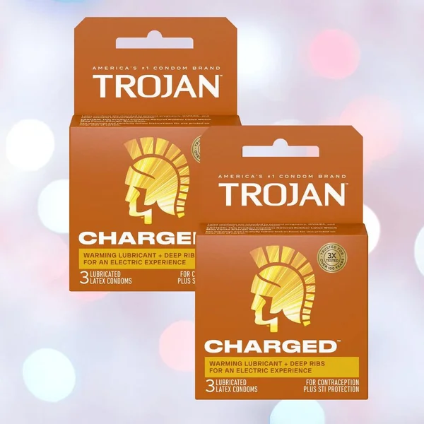 Trojan Charged Deep-Ribbed Condoms (3-Pack) — image 11 of 11