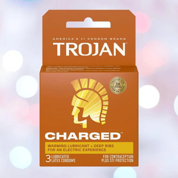 Trojan Charged Deep-Ribbed Condoms (3-Pack) — image 7 of 11