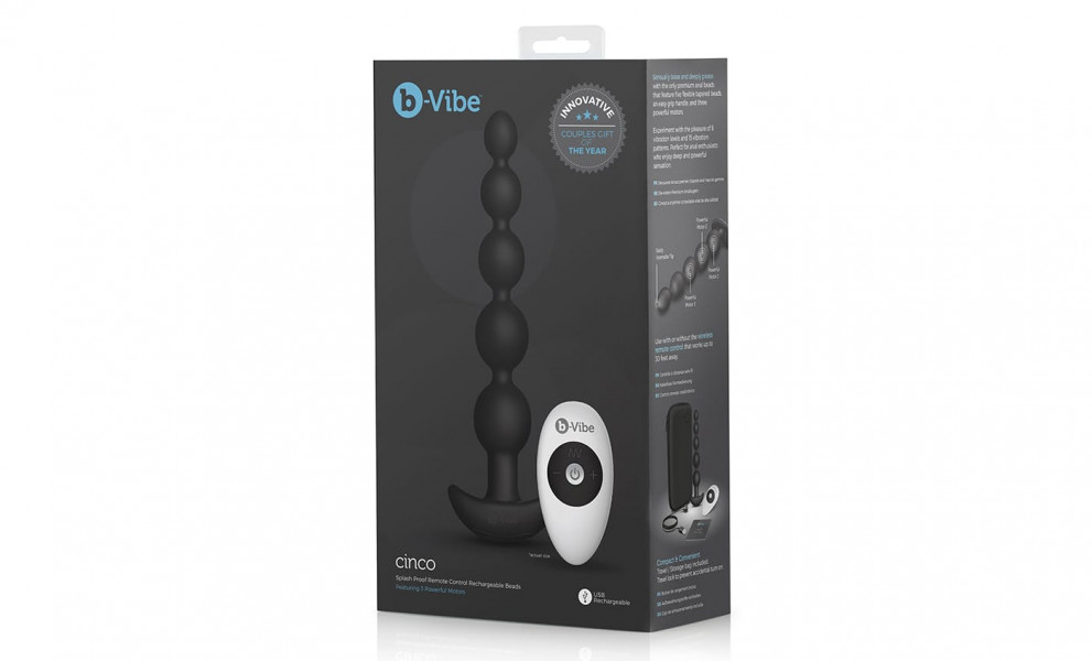 b-Vibe Cinco Vibrating Anal Beads