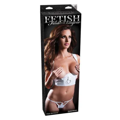 Fetish Fantasy Lingerie White Hot Corset Small White