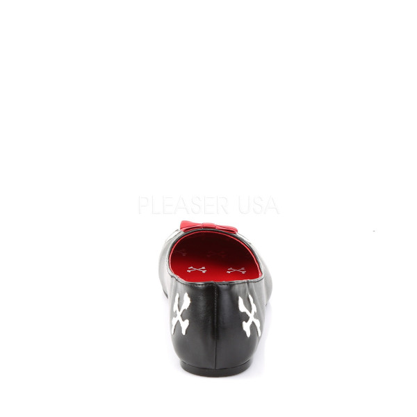 PUNK-14 - Skull Print Ballet Flat with Decorative Bow — image 4 of 4