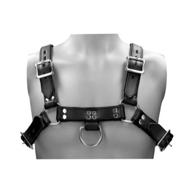 Ouch Pain Saddle Leather Heavy Duty Male Chest Harness